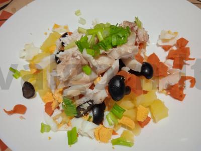 Salotas „Auksinė žuvelė“ su jūros ešeriu Žingsnis 7