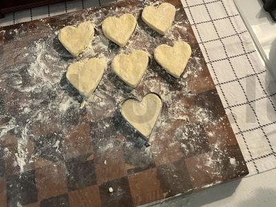 Vaniliniai varškėčiai „Širdelės“ Žingsnis 8