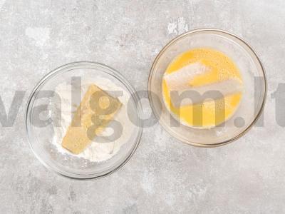 Kepta žuvis miltų apvalkale Žingsnis 2