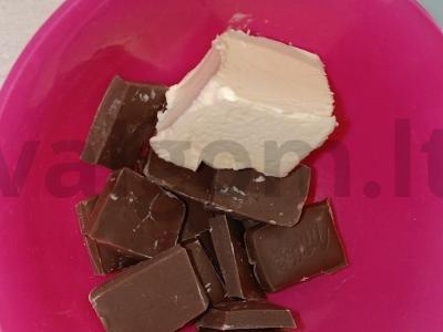 Pieninio šokolado brownies sausainiai Žingsnis 1