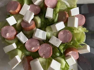 Salotas „Medžiotojų pieva“ su feta Žingsnis 4