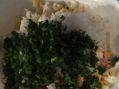 Salotos su lašiša ir ryžiais Žingsnis 3