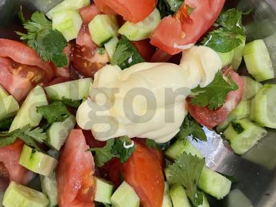 Salotas su kalendra ir majonezu Žingsnis 5