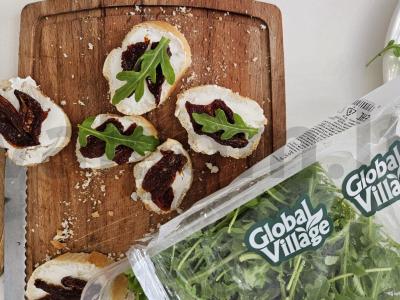 Brusketa su džiovintais pomidorais ir rukola Žingsnis 3