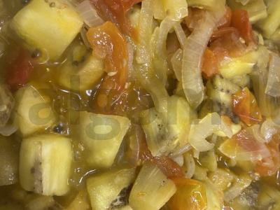 Daržovių sriuba su baklažanais ir vištiena Žingsnis 8