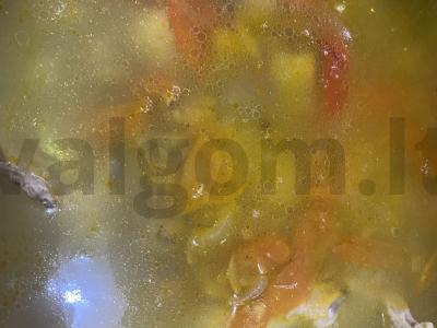 Daržovių sriuba su baklažanais ir vištiena Žingsnis 9