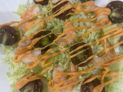 Salotas „Jūros grožis“ su krevetėmis Žingsnis 5