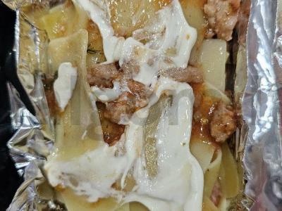 Mini lasagna su faršu ir daržovėmis Žingsnis 7