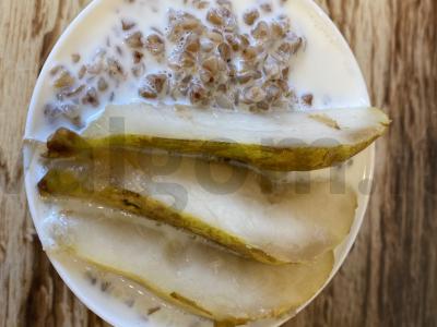 Grikių košė su kriauše, sezamo sėklomis ir medumi Žingsnis 4