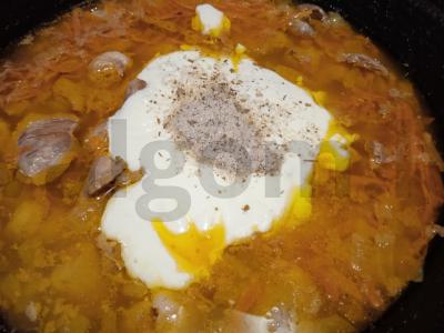 Vištienos širdelės, troškintos grietinėje su kuskusu Žingsnis 6