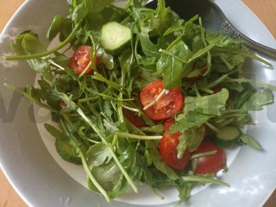 Salotas su kepta kiauliena ir rukola Žingsnis 5