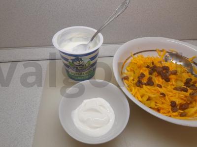 Moliūgų salotas su apelsinų-grietinės padažu Žingsnis 2