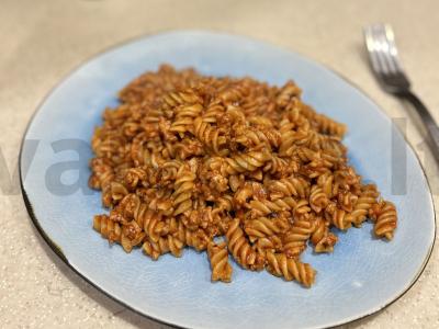 Makaronai su pomidorų pasta ir faršu pietums Žingsnis 6