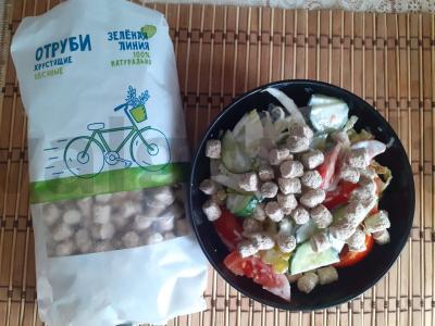 Daržovių salotas su avižų sėlenomis ir sūriu Žingsnis 4