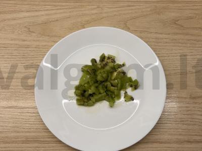 Čia pudingas su kiviais Žingsnis 1