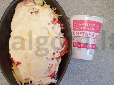 Baklažanų ir kiaulienos faršo apkepas Žingsnis 7