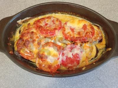 Baklažanų ir kiaulienos faršo apkepas Žingsnis 8