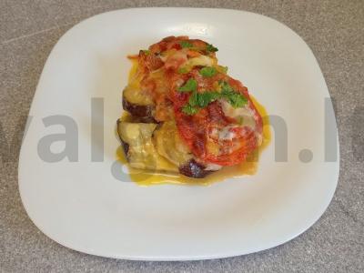 Baklažanų ir kiaulienos faršo apkepas pagrindine nuotrauka