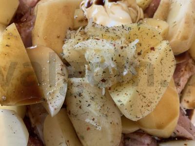 Kumpis, keptas su vištiena „Šventinis“ Žingsnis 2