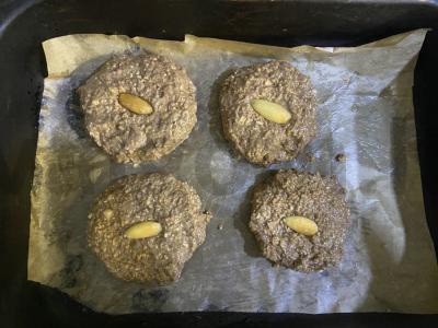 Šokoladiniai avižiniai migdolų sausainiai Žingsnis 6