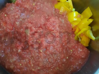 Lečo su paprikomis, pomidorais ir svogūnais Žingsnis 4