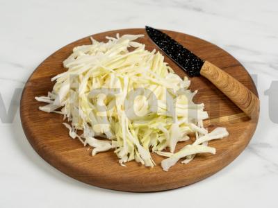 Troškinta kopūstai su mėsa Žingsnis 2