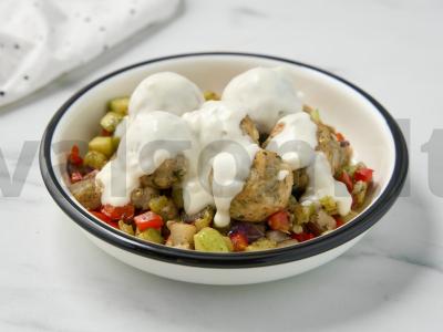 Kalakutų mėsos kukuliai su daržovėmis sūrio-kokoso padaže Žingsnis 9