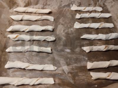 Traškūs sluoksniuoti pagaliukai Žingsnis 3