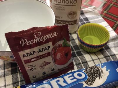 Desertas su sausainiais ant tirpinto pieno Žingsnis 1