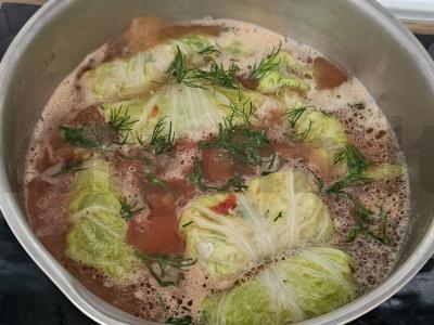 Pekino kopūstų balandėliai Žingsnis 6