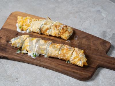 Sluoksniuotas salotas su vištienos širdelėmis Žingsnis 4