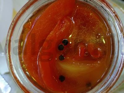 Konservuoti pipirai su pipirų mišiniu Žingsnis 12