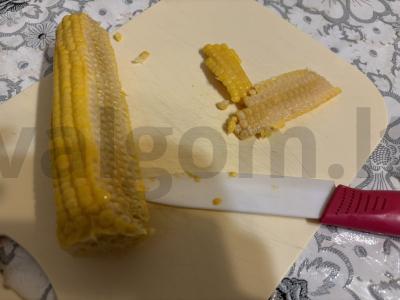 Švelni kukurūza sūrio padaže Žingsnis 1