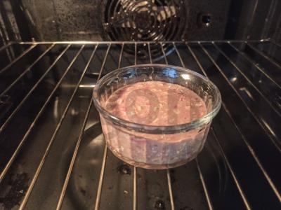 Avižinių dribsnių, kiaušinio ir aviečių desertas Žingsnis 6