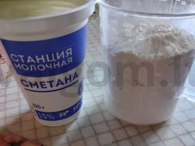 Tortas „Smetannik“ su tamsiu šokoladu Žingsnis 1