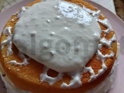 Tortas „Smetannik“ su tamsiu šokoladu Žingsnis 4