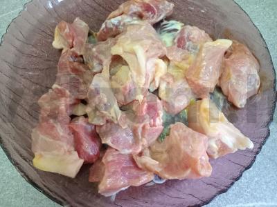 Šašlykai iš kiaulienos garstyčių-medaus marinate Žingsnis 3