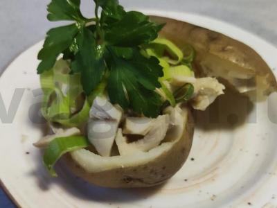 Krosnė-kartofelis su sūdytais grybais pagrindine nuotrauka