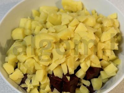 Virti daržovių salotos su silke kubeliais Žingsnis 2