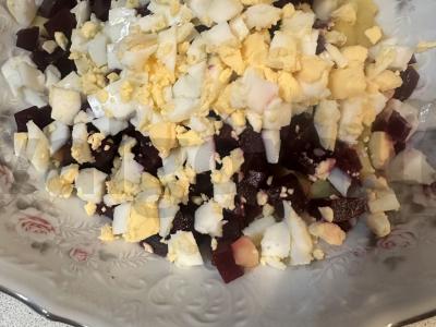 Virti daržovių salotos su silke kubeliais Žingsnis 4