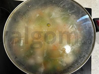 Bulguras su kalakutiena ir daržovėmis Žingsnis 10