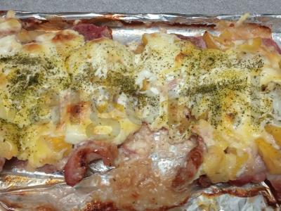 Kiauliena, kepta su ananasais ir sūriu Žingsnis 7