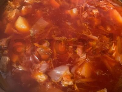 Šviežių kopūstų ir burokėlių šaltibarščiai Žingsnis 7