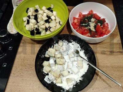 Salotas „Krumka“ su baklažanais Žingsnis 4