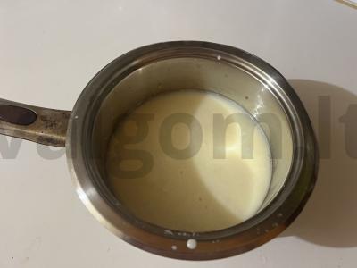 Namų varškės sūris iš pieno ir grietinės Žingsnis 1