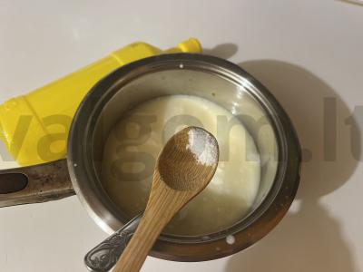 Namų varškės sūris iš pieno ir grietinės Žingsnis 3