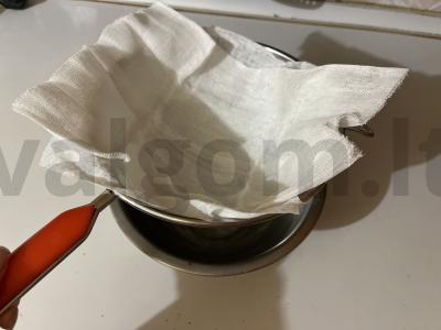 Namų varškės sūris iš pieno ir grietinės Žingsnis 7