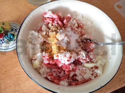 Paprikos su naminiu faršu ir žolelėmis Žingsnis 3