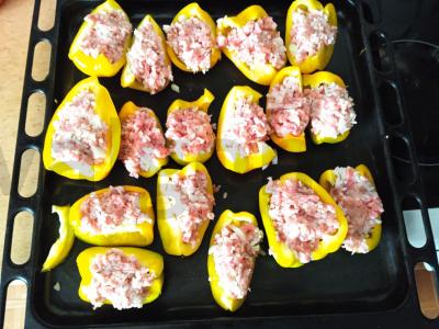 Paprikos su naminiu faršu ir žolelėmis Žingsnis 9