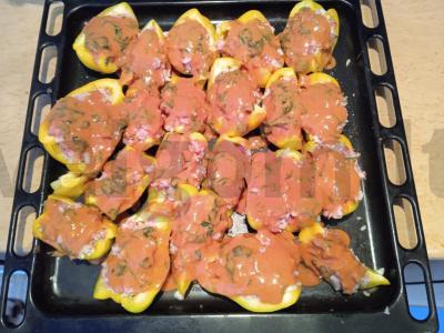 Paprikos su naminiu faršu ir žolelėmis Žingsnis 10